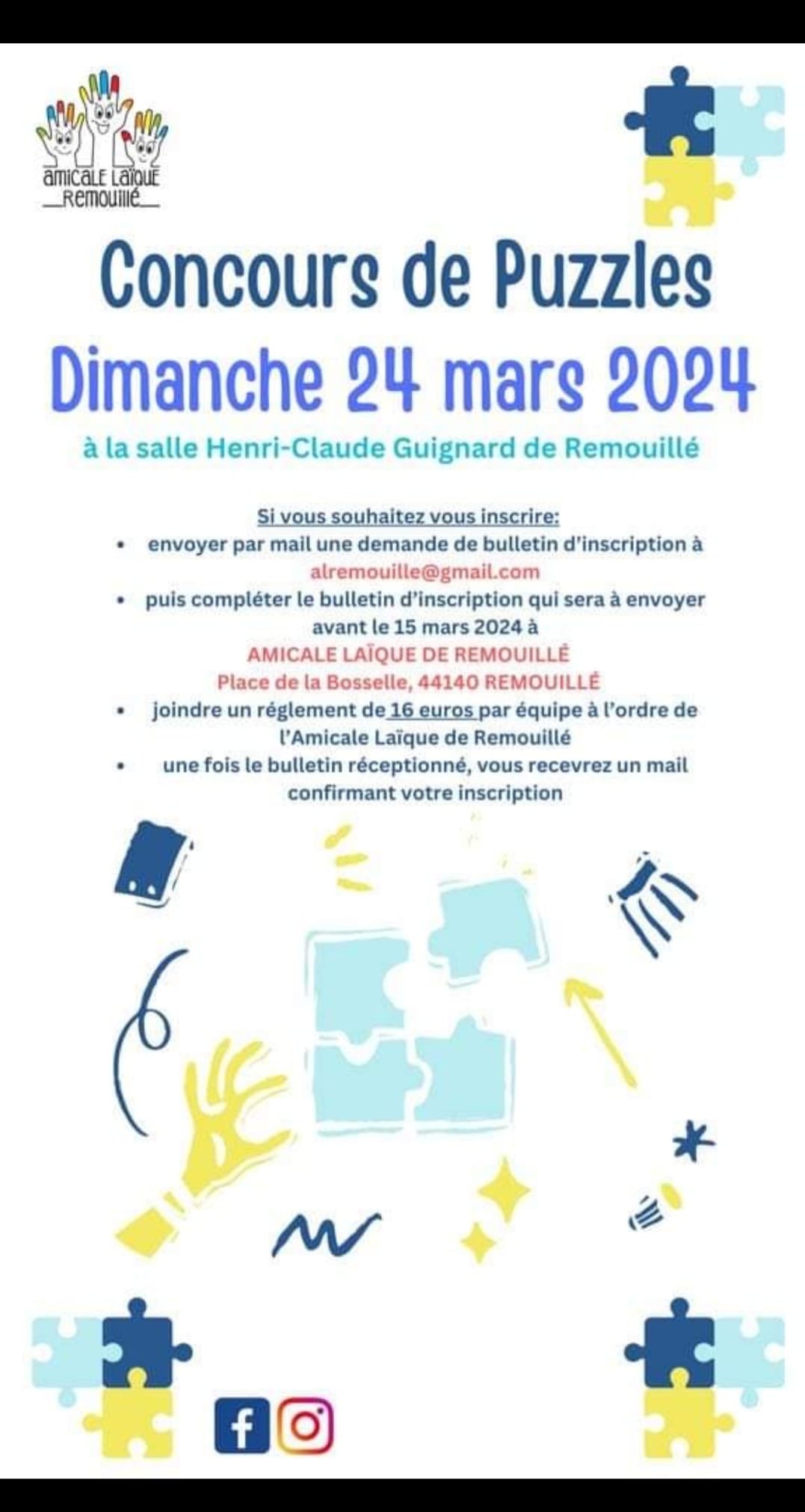 Concours de puzzle organisé par l'Amicale Laïque
