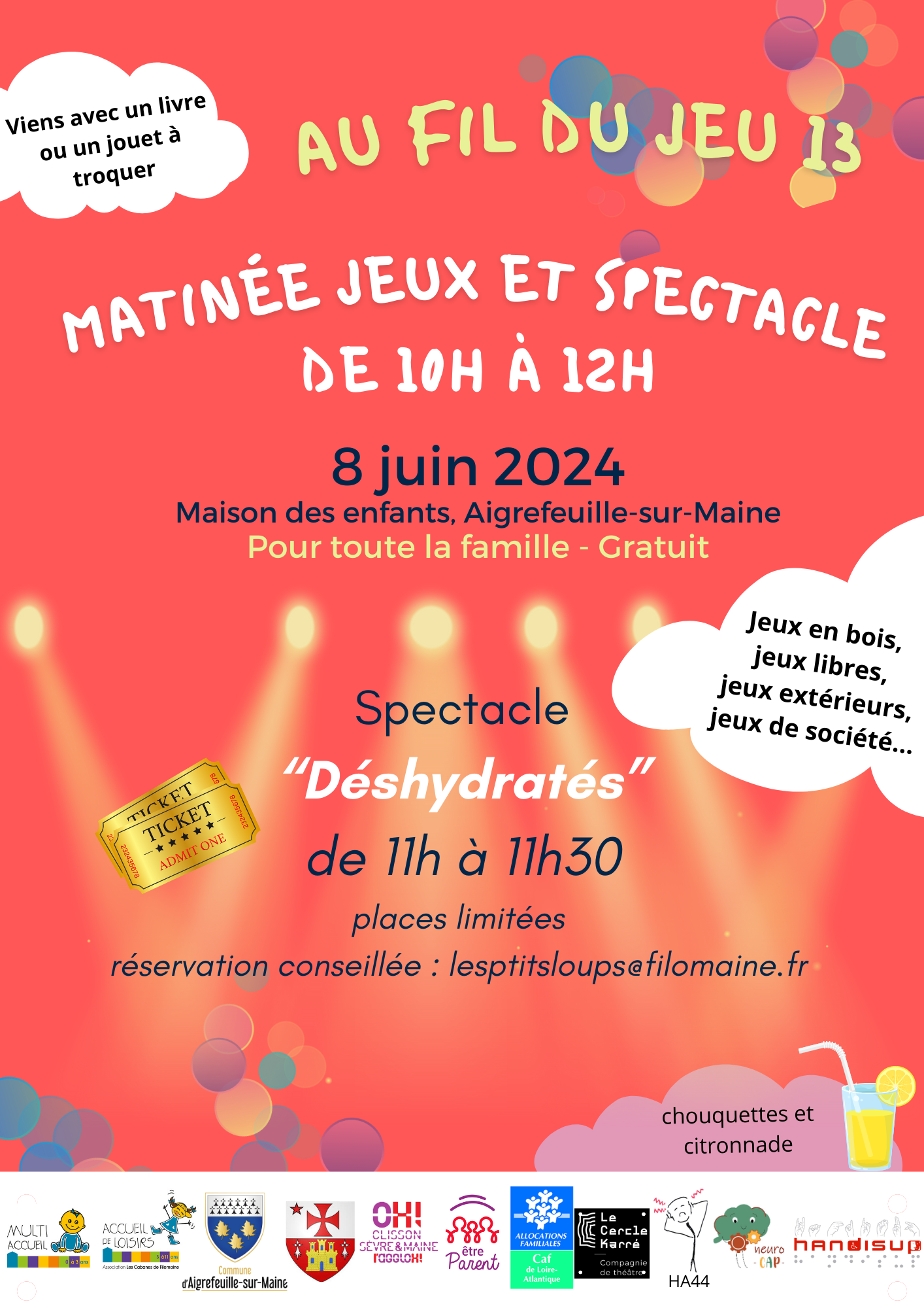 AU FIL DU JEU : Matinée Jeux et Spectacle