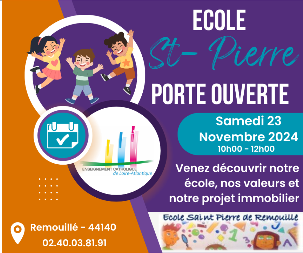 PORTE OUVERTE ÉCOLE ST PIERRE