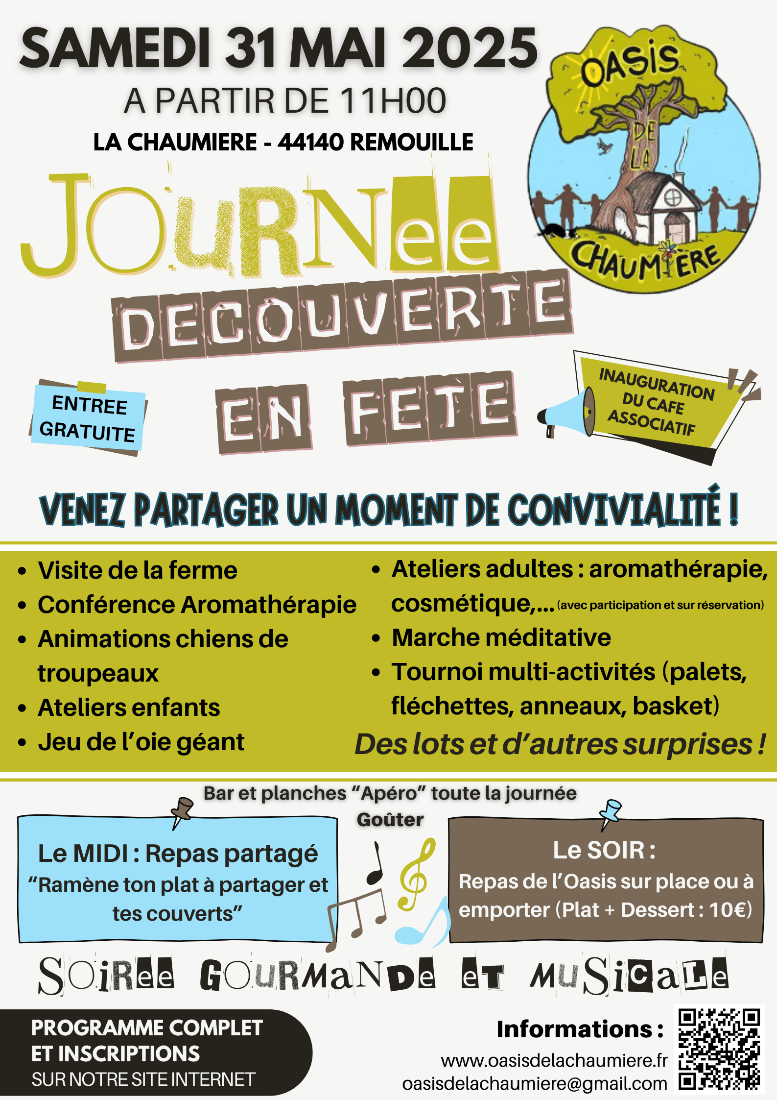 OASIS de la CHAUMIÈRE - 31 mai 2025 - Journée découverte en fête