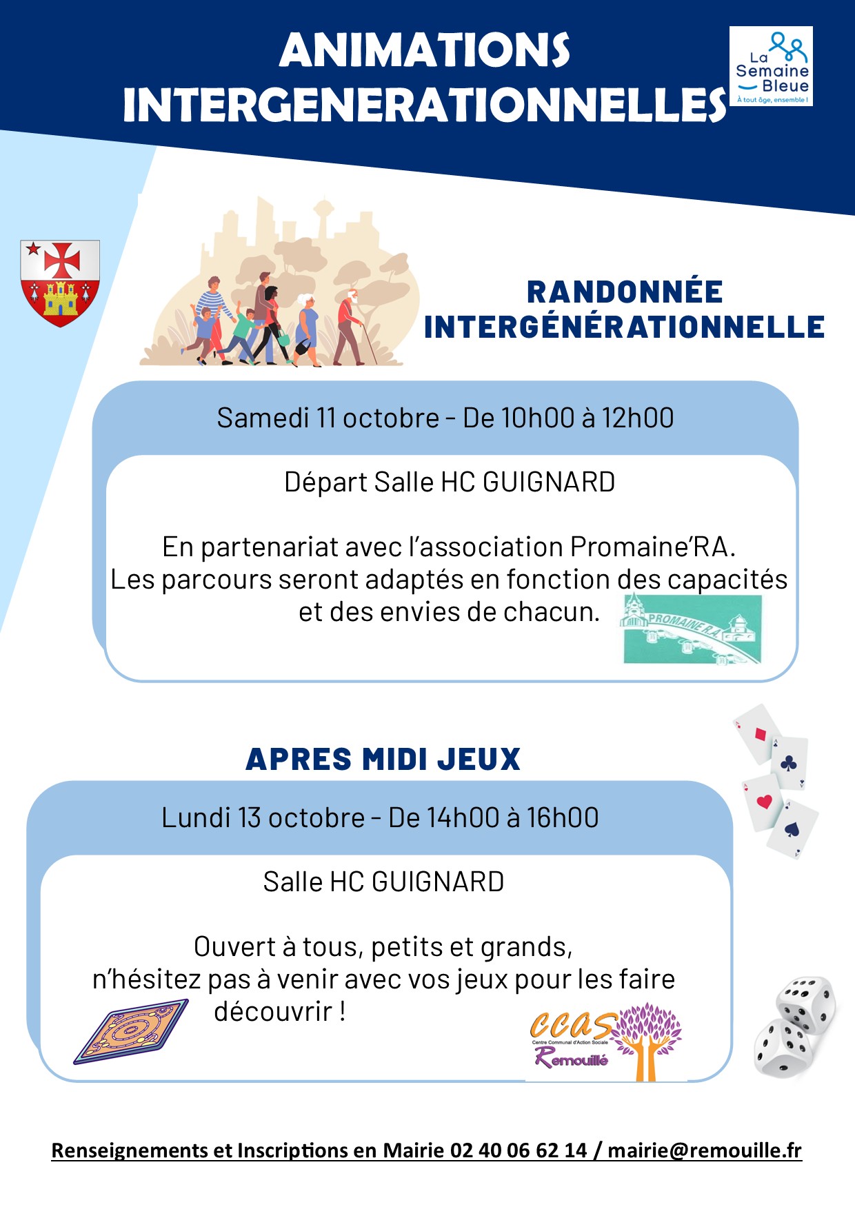 SEMAINE BLEUE - Samedi 11 octobre - 10h - Randonnée - différents parcours - Association Promaine'ra