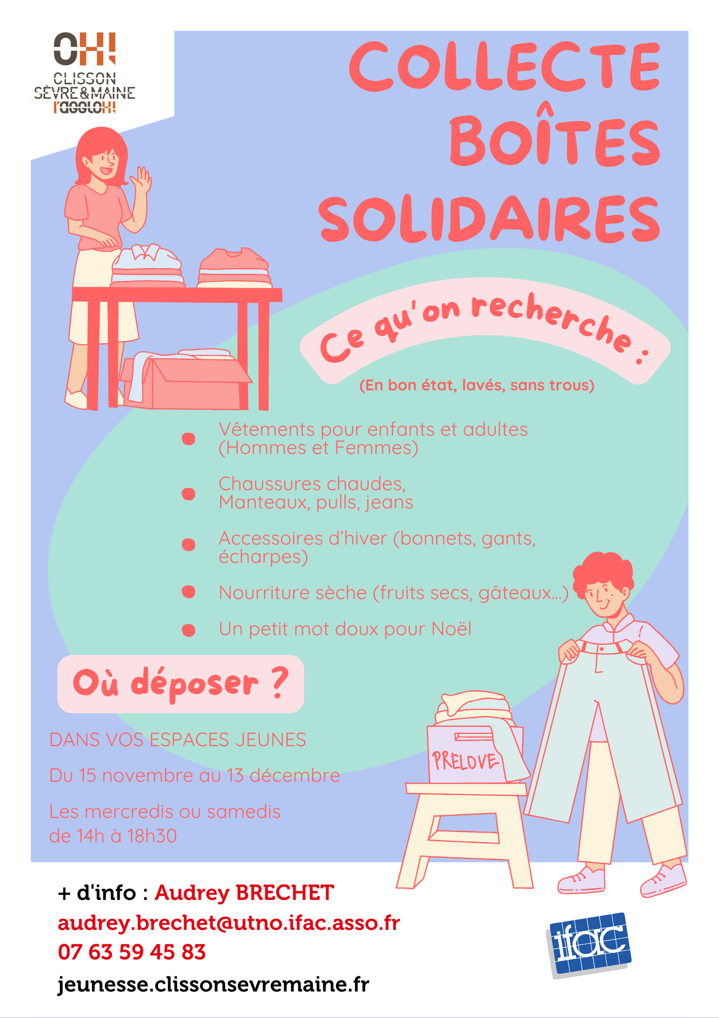 COLLECTE BOITES SOLIDAIRES // IFAC -  Espace Jeunes