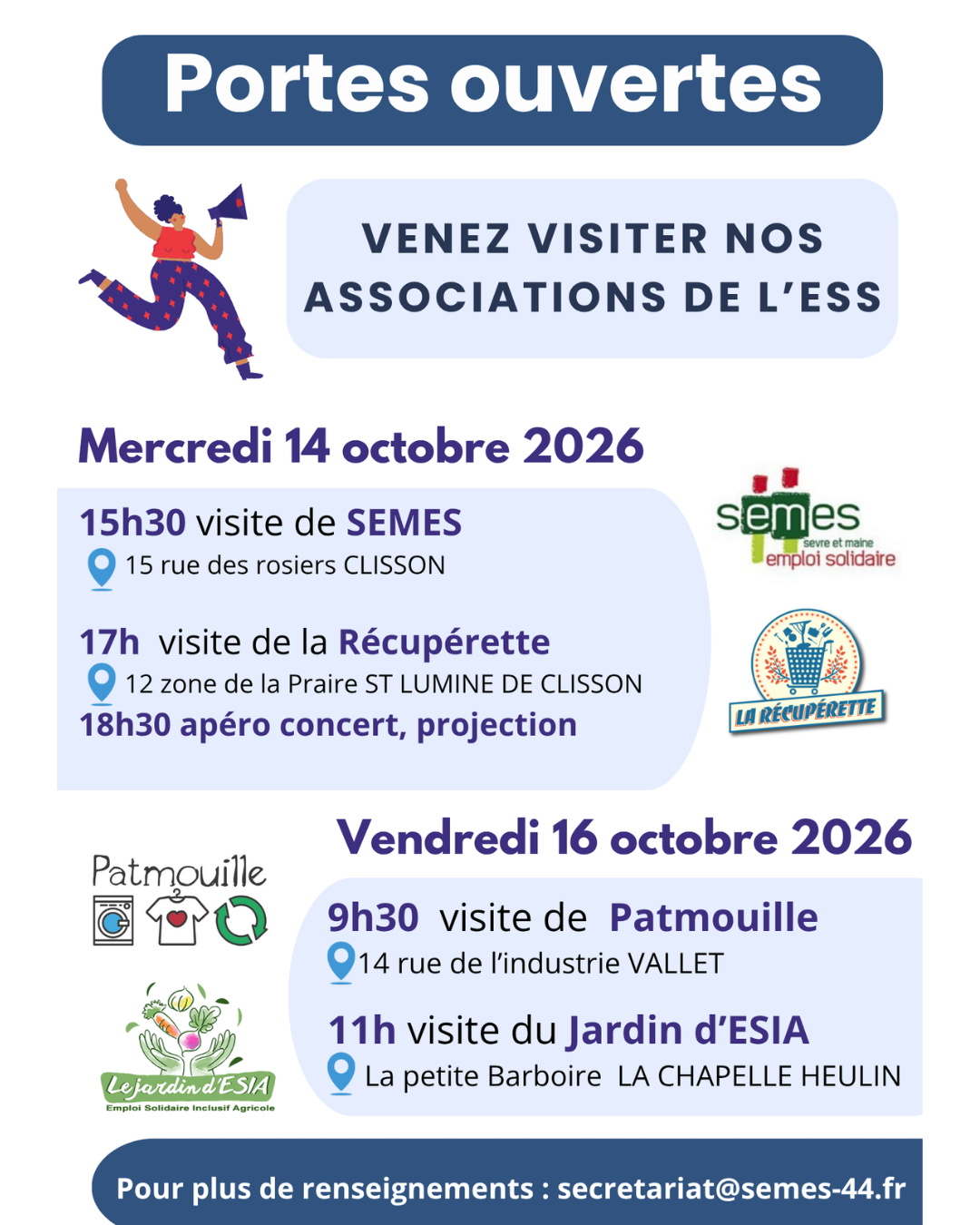 Portes ouvertes - Venez visiter les associations de l'ESS