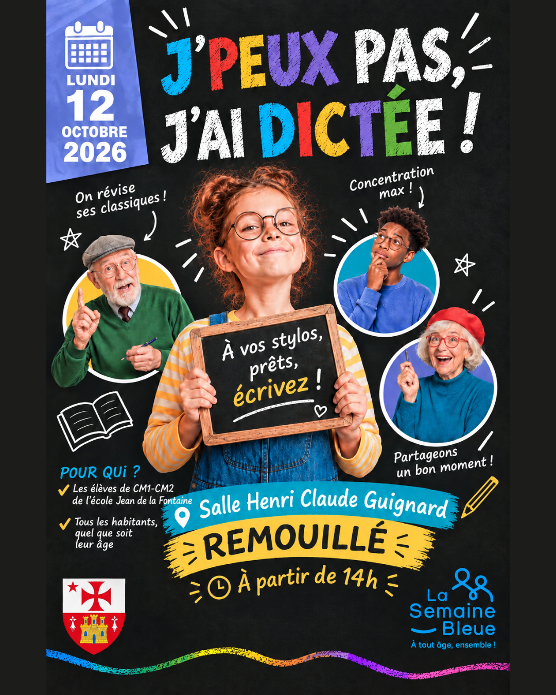 [Semaine bleue] Dictée intergénérationnelle